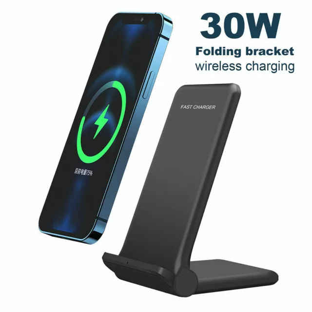 30W Wireless Charger Induktionsladegerät Ladestation Für iPhone Samsung Google