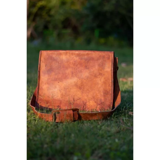 Bolso de hombro grande para hombre, estilo vintage, de cuero, hecho a mano,...