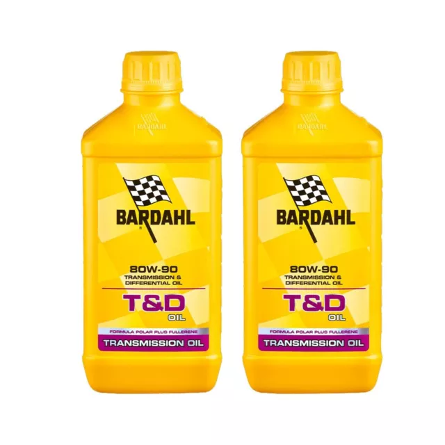 2 Litri Bardahl Bardhal T&D TeD 80W90 Olio Trasmissioni Differenziali GL4 GL5