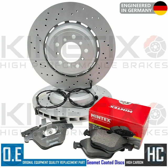 FOR BMW 1M M3 E82 E90 E92 E93 Front Drilled Brake Discs Mintex Pads