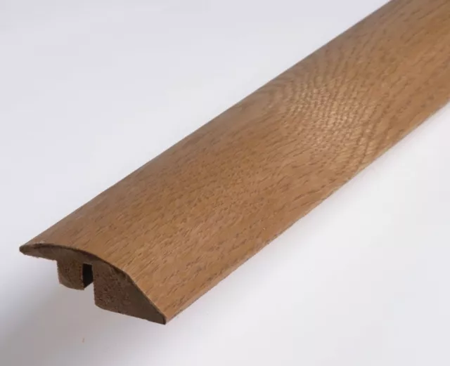 Real Solid Oak Ramp For Wood Flooring Profile Trim Door Threshold Bar SMOKED OAK