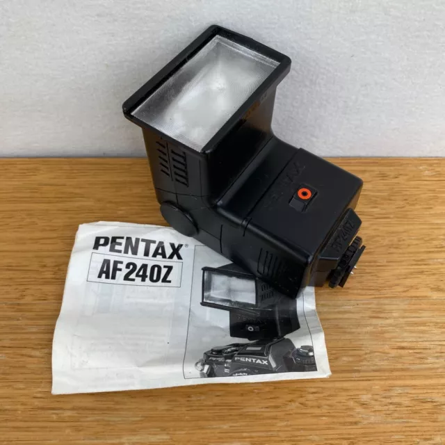 Asahi Pentax AF240Z Shoe Mount Camera Flash Light Adjustable Bounce Flash Head