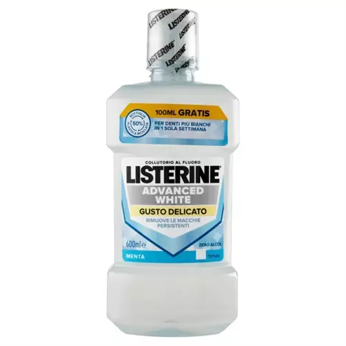 Listerine Colluttorio White Advanced Gusto Delicato 600ml