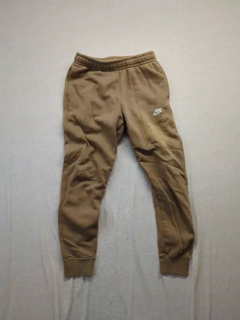 Nike Sportswear Club Fleece Jogger Pants Boys Small Camel Tan Basketball Sport