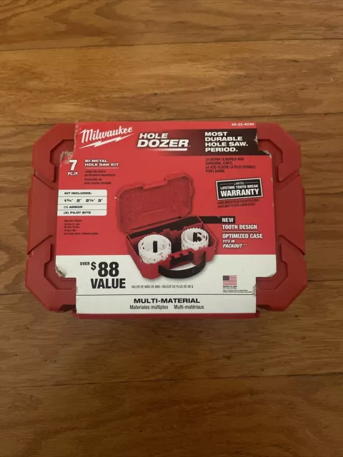 Milwaukee 7 Piece Multi-Material Hole Dozer Saw Set Bi-Metal 49-22-4038