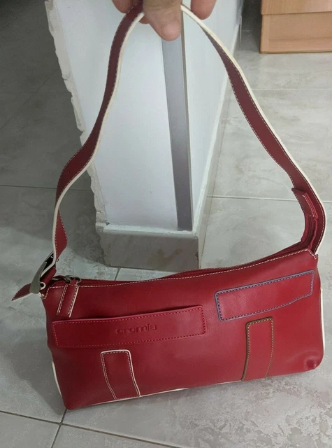 BORSA CROMIA VERA Pelle Made in Italy Tracolla Pochette Bourse