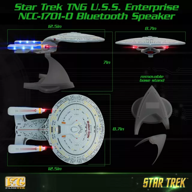 Star Trek USS Altavoz Bluetooth réplica empresarial Enterprise 1701-D 2