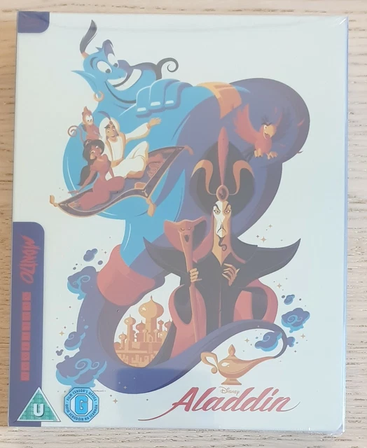 DISNEY'S ANIMATED ORIGINAL Aladdin (1992) Mondo, Blu Ray Steelbook, New ...