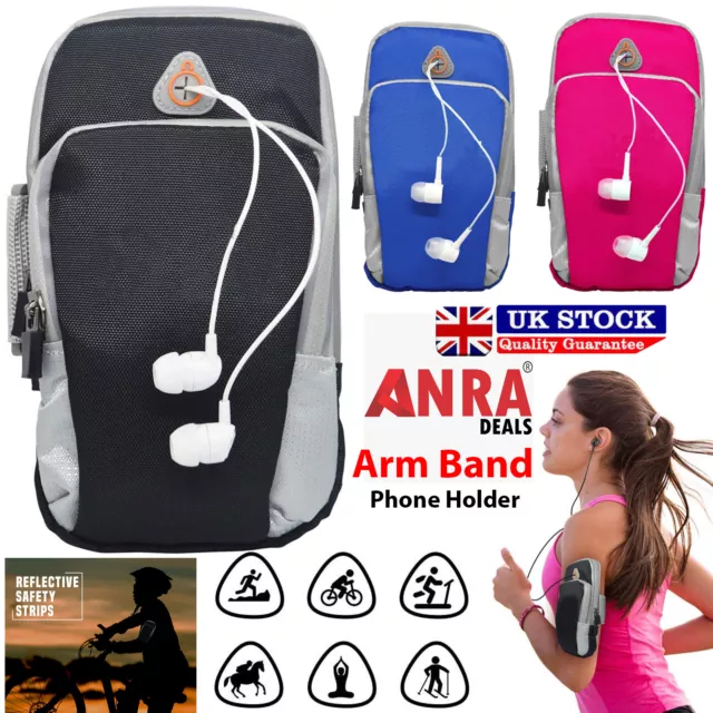 Sports Mobile Arm Phone Holder Bag Running Gym Band Gym Exercise All Phones Keys