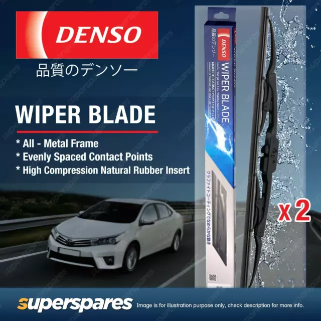 Pair Front Denso Wiper Blades for Toyota Landcruiser Prado VZJ KZJ 90 95 RZJ95