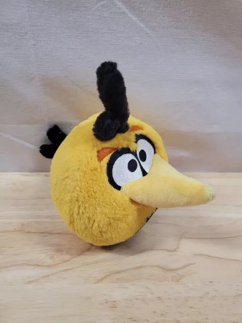 Angry Birds Burbujas Peluche Amarillo Negro Pájaro Pájaro Pico Largo Sin Sonido Rovio