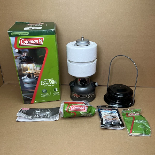 COLEMAN DUAL FUEL Double 2 Mantle Lantern Model 285A700 Funnel Mantles