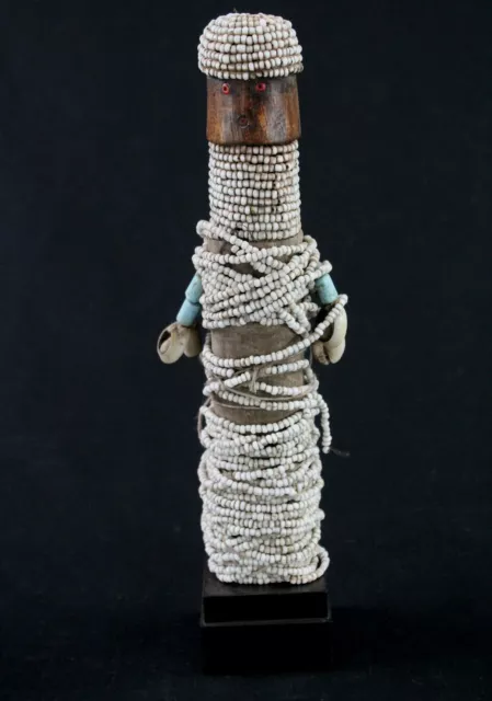 Art Africain Tribal Ethnique - Poupée Namji sur Socle - African Doll - 26,5 Cms