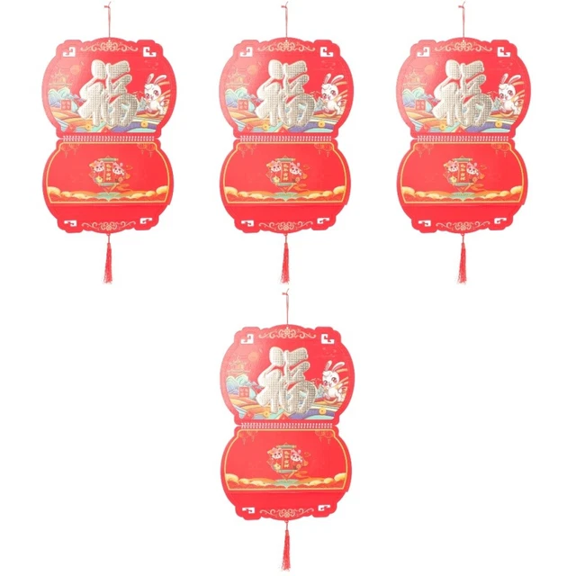 4 Count Calendar with Lanyard Lunar New Year Decorations Feng Shui Office