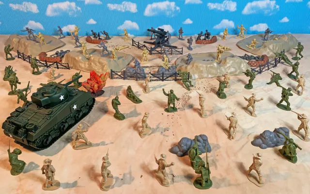 WWII North Africa Campaign Playset #3 The Final Battle 54mm plastic toy soldiers