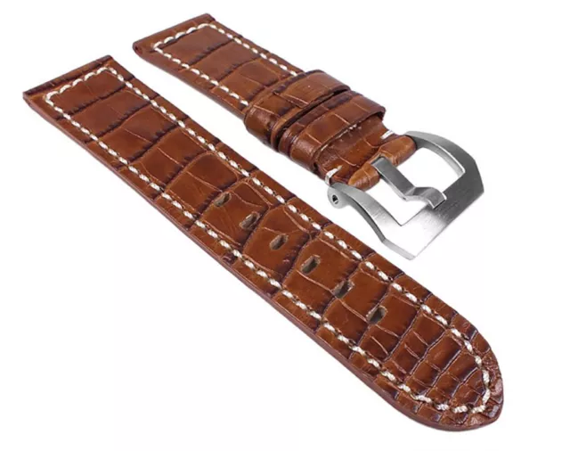 Bracelet de Montre Cuir Bande Marron Clair