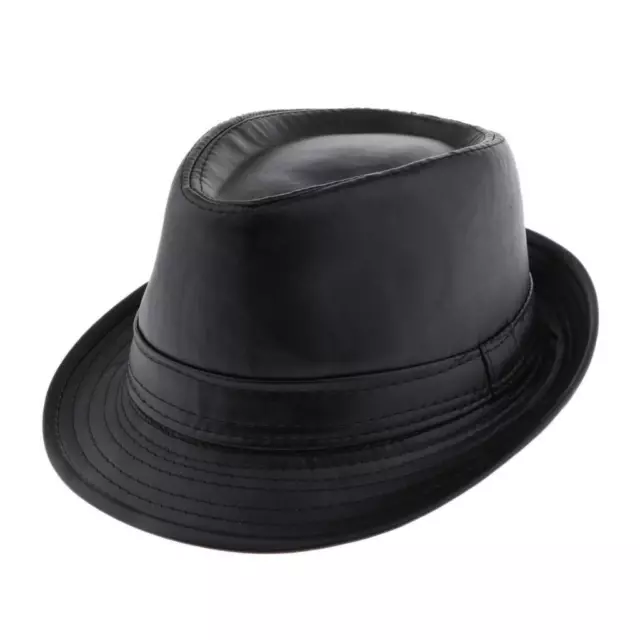 WOMEN MEN MAGICIAN Jazz Leather Top Hat Panama Party Vintage Fedora ...