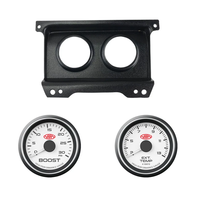 SAAS DASH GAUGE Pod with White Boost Exhaust Temp Suits Nissan Patrol