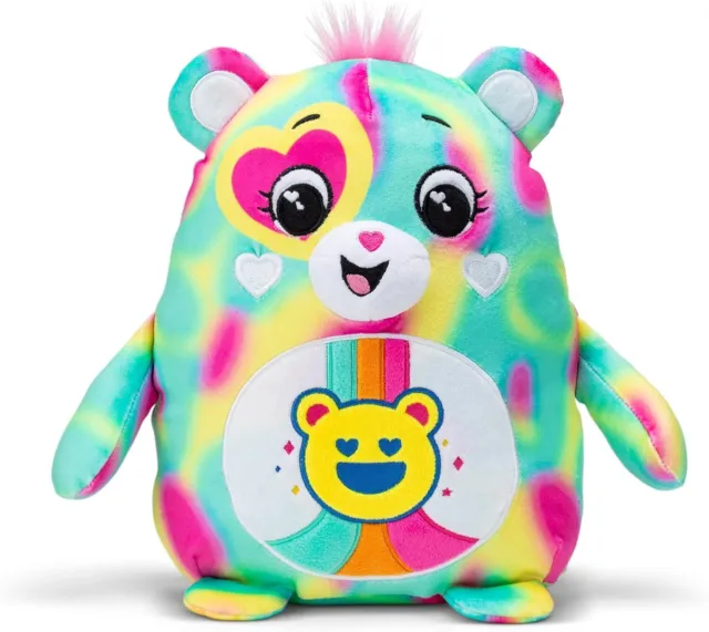 NEW Care Bears GOOD VIBES Bear 25cm Squishes Collectable Soft Plush Toy