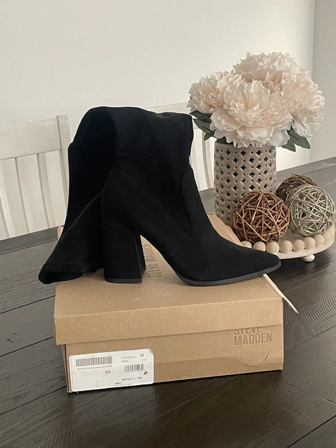 Steve Madden Women's Tava Black Over The Knee Boots Size 8.5 01S1001085