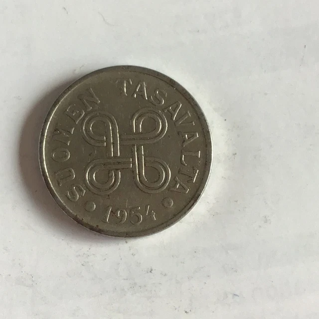 1954 Finland 5 Markkaa coin