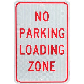 Aluminum Sign - No Parking Loading Zone - .080" Thick, TM14J National Marker