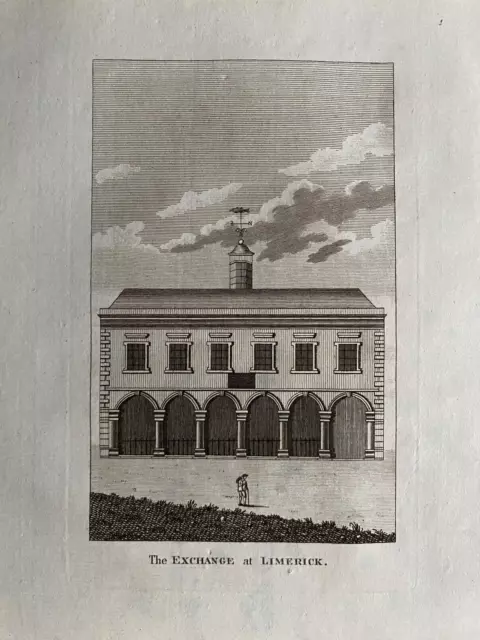 1784 Antique Print; The Exchange, Limerick, Ireland