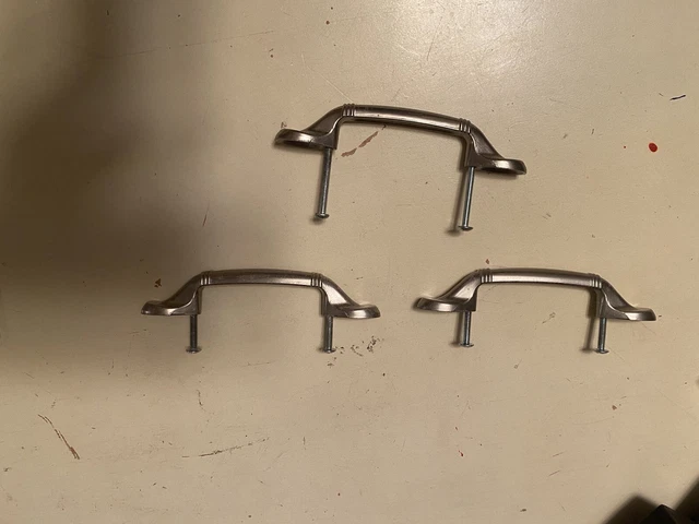 6" Brushed Nickel Kitchen Cabinet Hardware Pull Handles - set of 3 only