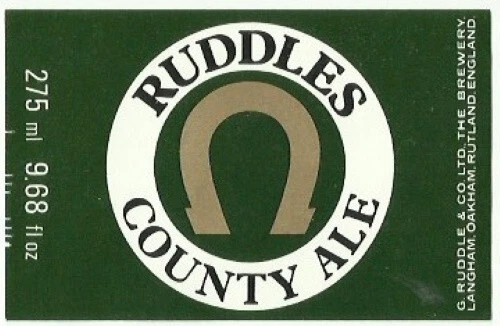 Ruddles Brewery Oakham County Ale 275ml 9,68 flüssige Unzen Bierflasche Etikett 2