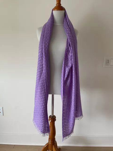 Bajra Handmade Lavender Cashmere Silk Fringe Basketweave Pashmina Shawl Scarf Bajra Handmade Lavender Cashmere Silk Fringe Basketweave Pashmina Shawl Scarf