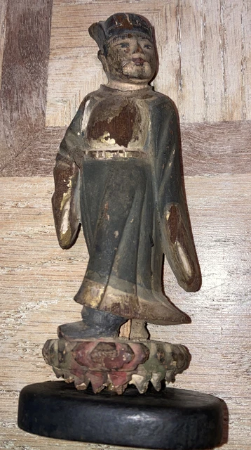 Antique Hand carved Chinese Wooden Figure