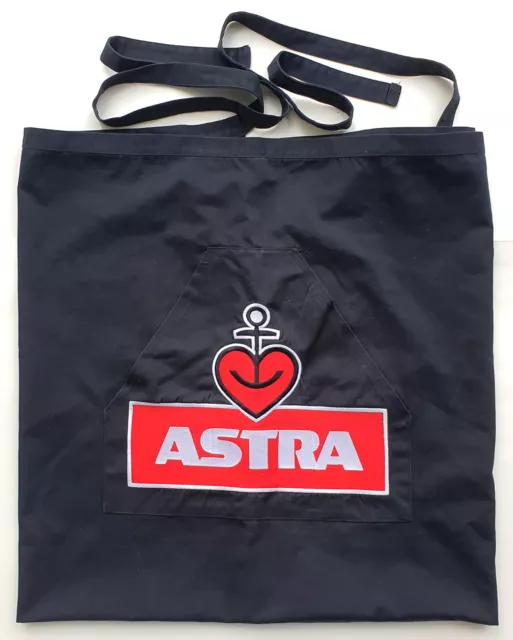 ASTRA Bier Hamburg orig. Kellner Schürze schwarz 99 cm lang, mit Einstecktasche