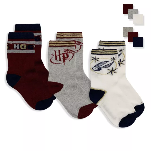 Calzini Harry Potter set 3 paia per bambina in cotone Calze Bimba 5679