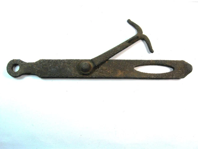 Vintage 10" Handforged Iron Gate Latch for Barn Door Antique Old Primitive Farm