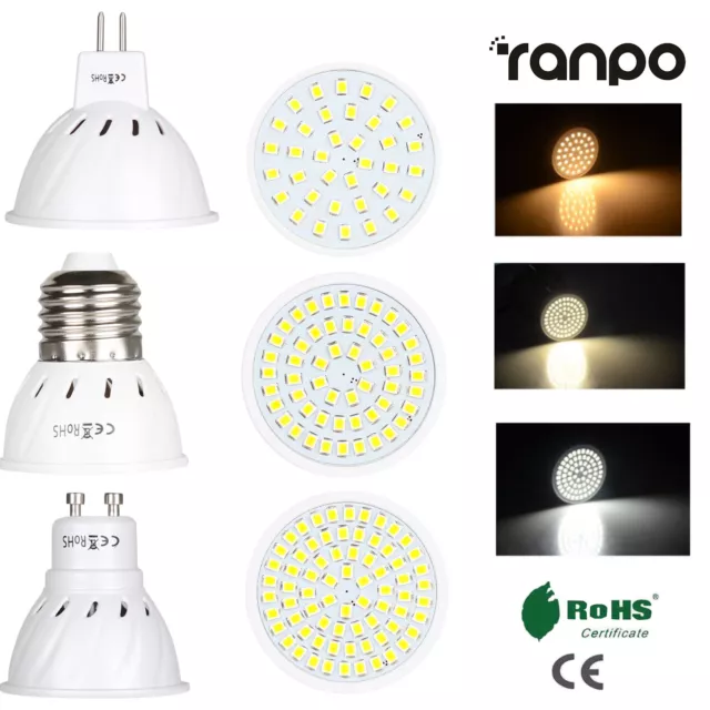 GU10 LED Bulb MR16 E27 E14 5-10W Ampoule Spot light Blanc Froid Chaud lampe  220V