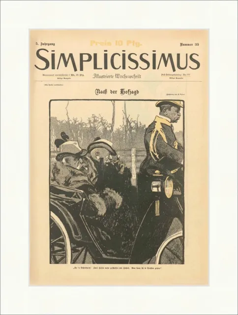 Titelseite der Nummer 35 von 1900 Eduard Thöny Hofjagd Simplicissimus 0243