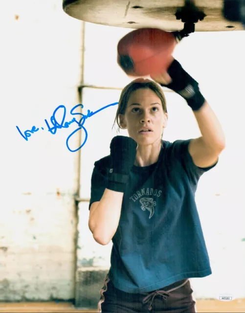 HILARY SWANK Signed 11x14 MILLION DOLLAR BABY Photo Authentic Autograph JSA COA