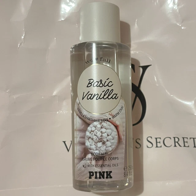 New Victoria's Secret VS PINK Basic Vanilla Fragrance Body Mist Full Size 8.4oz
