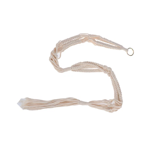 2 stücke Zarte Macrame Doppelpflanzenaufhänger Indoor Outdoor Hängende Pflanzer