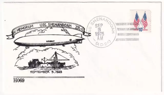 Navy Airship USS SHENANDOAH ZR-1 Crash Anniversary Naval Cover C4398