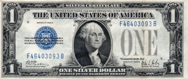 Series 1928 B One Dollar Silver Certificate Funnyback - 3093