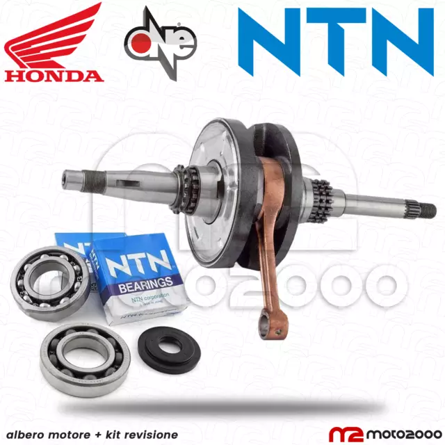 Kit Albero Motore One + Cuscinetti E Paraolio Honda Sh 125 150 Dal 2001 Al 2012