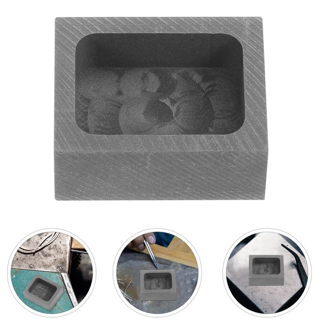 Molde de lingote de grafito molde de fundición oro plata molde de fusión para joyería