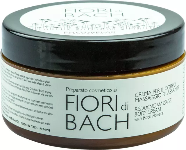 Crema per Massaggio Corpo Rilassante 300 ml Crema ai Fiori di Bach Naturale