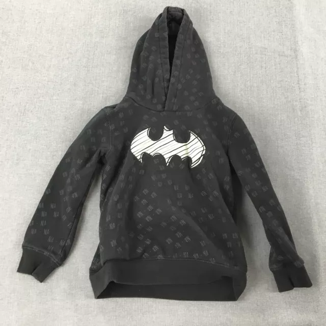 Batman Kids Boys Hoodie Sweater Size 6 Black Logo DC Comics Superhero