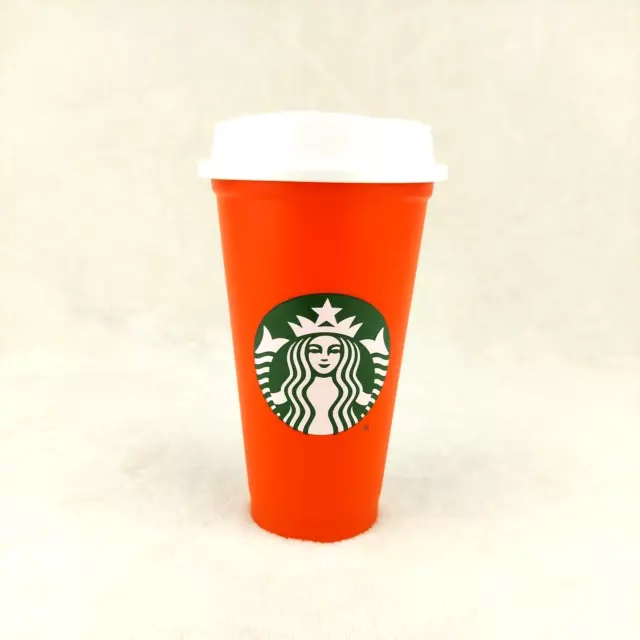Starbucks Holiday Reusable Hot Cups Red Green 16 oz EUC