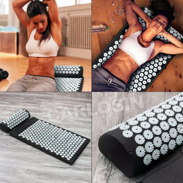 Massage Acupressure Mat Yoga Shakti Sit Lying Mats Pain Release Stress Relief OZ 2