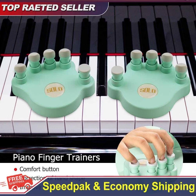 1 Pair Piano Finger Trainers Hand Strength Exerciser for Beginner (Green)