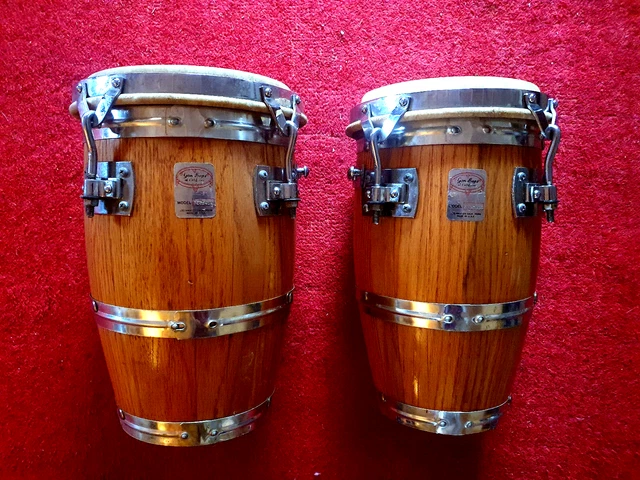 2 MINI CONGAS Bongo Gon bops Vintage Rare California 50s 70 80