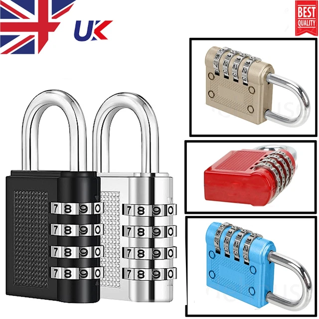 4 Digit Combination Padlock Heavy Duty Outdoor Lock Gym Travel Luggage Locker